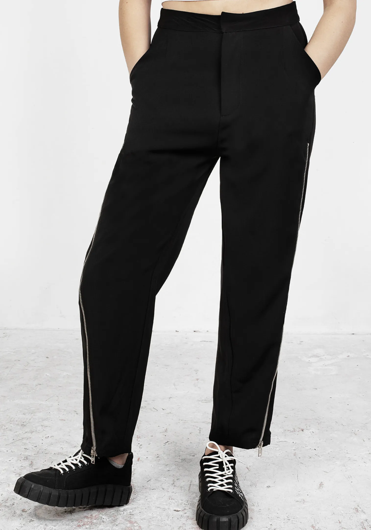Proto Zip Up Tailored Trousers