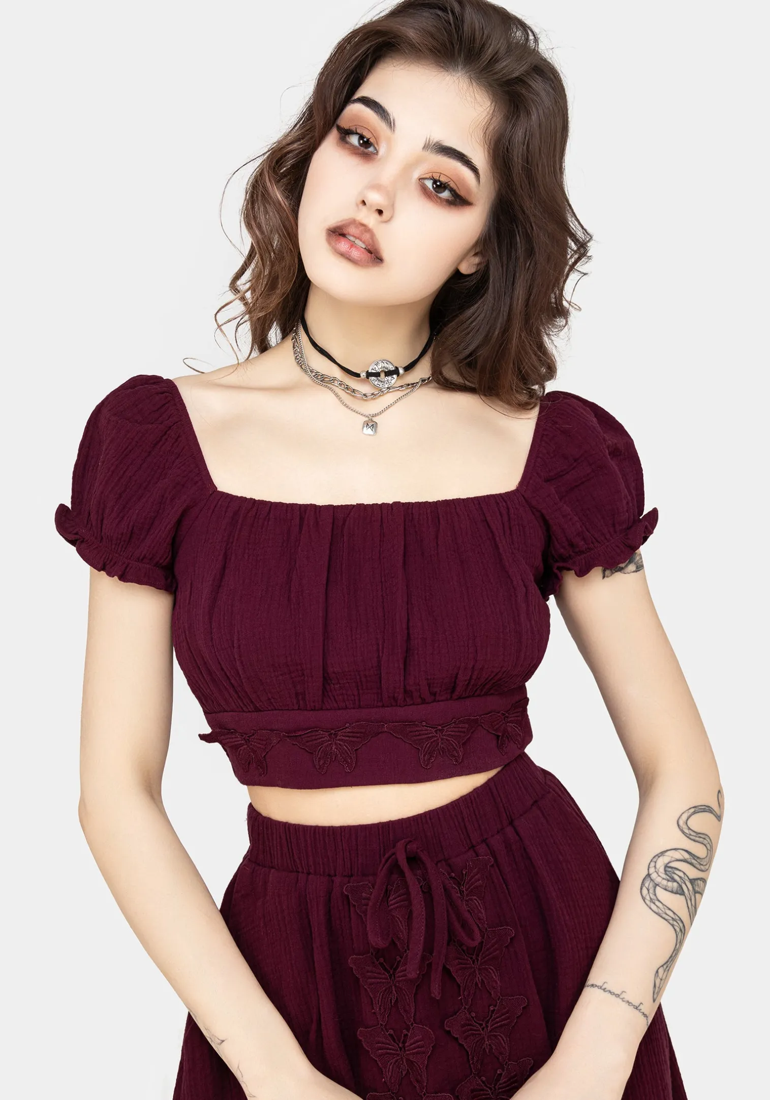 Psyche Textured Crop Top