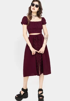 Psyche Textured Midi Skirt
