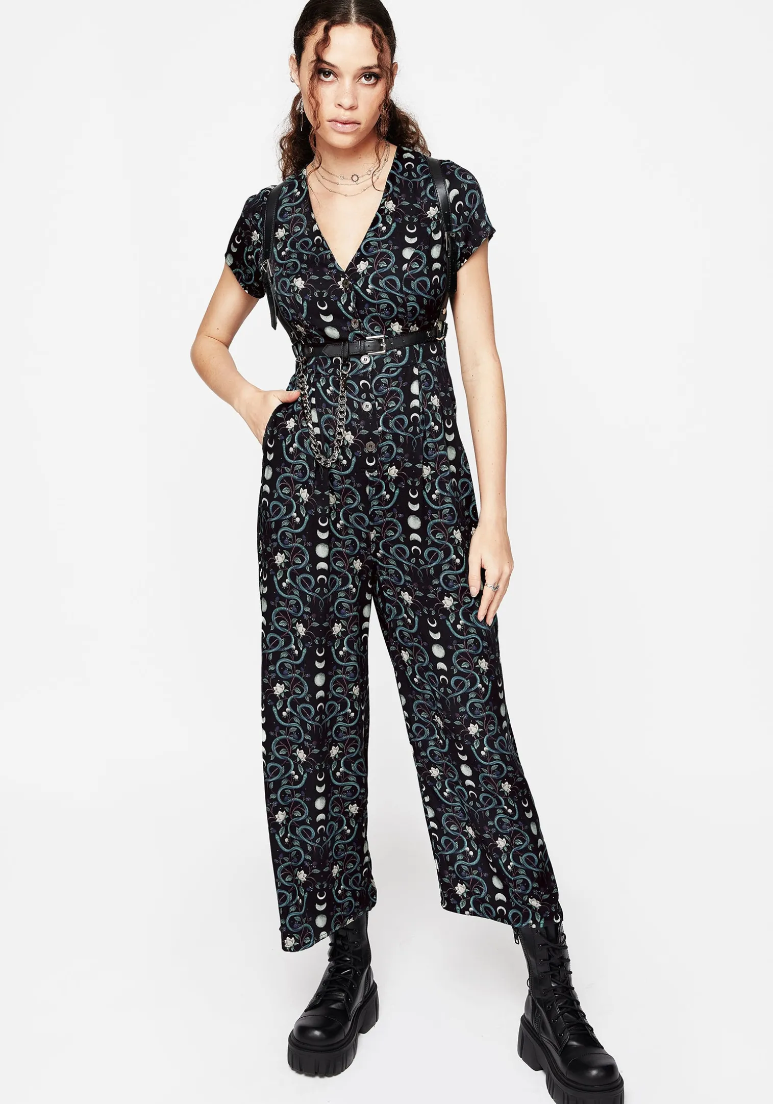 Pythia Button Up Jumpsuit