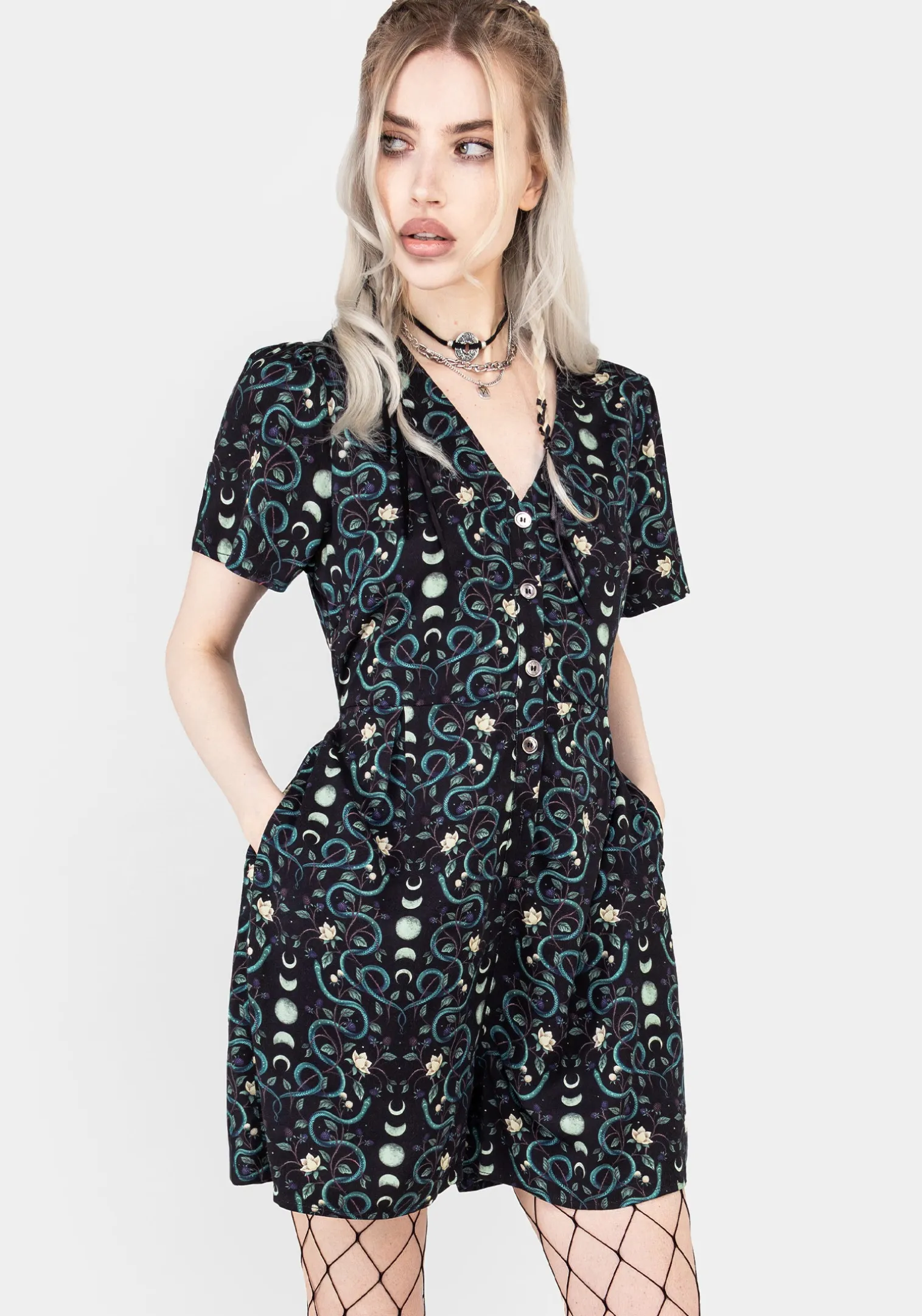 Pythia Button Up Playsuit