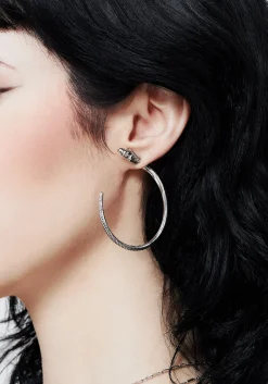 Ramona Snake Hoop Earrings
