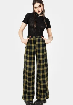 Rapture Wide Leg Check Trousers