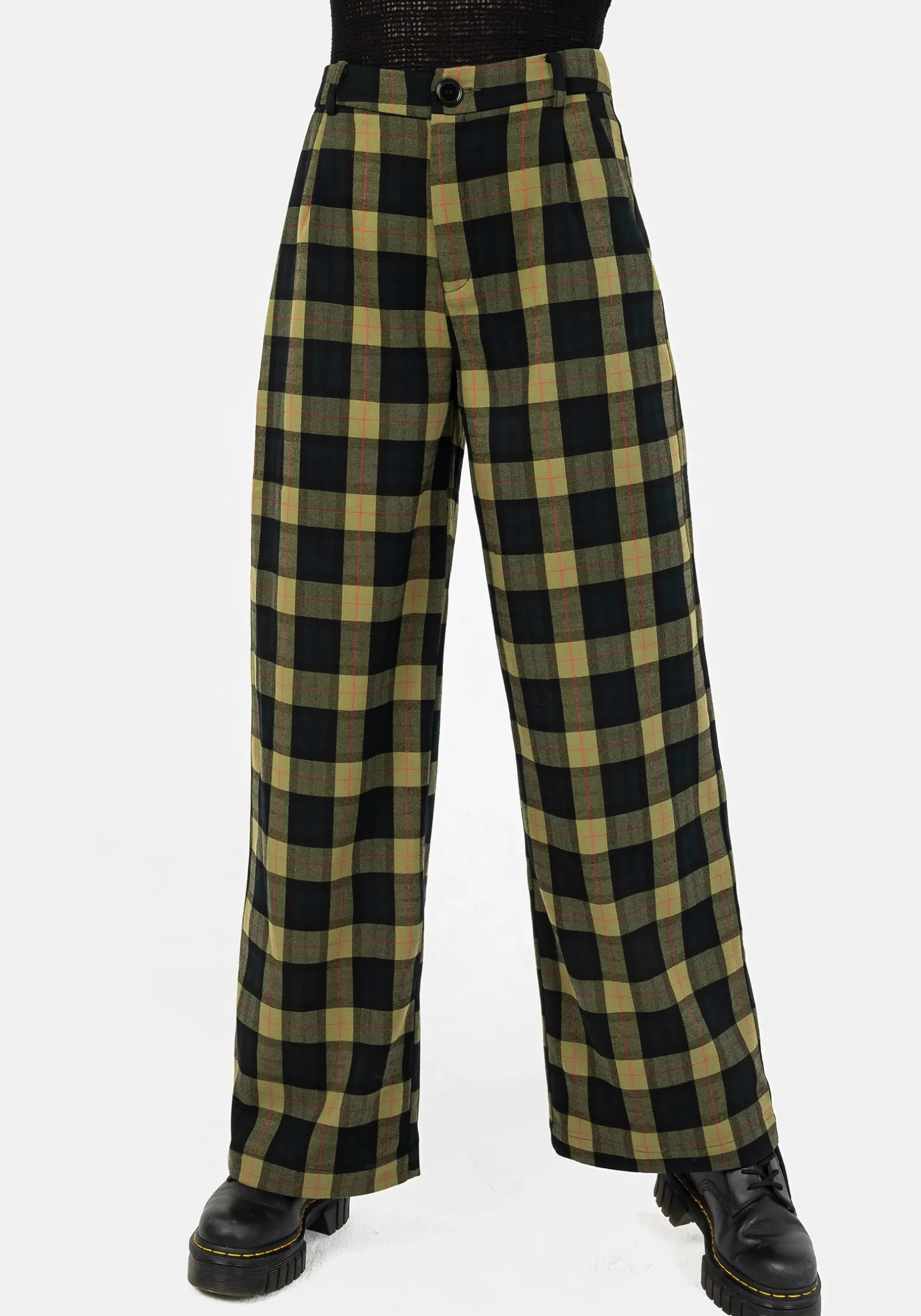 Rapture Wide Leg Check Trousers