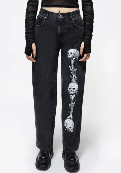 Reaper Wide Leg Washed Jeans