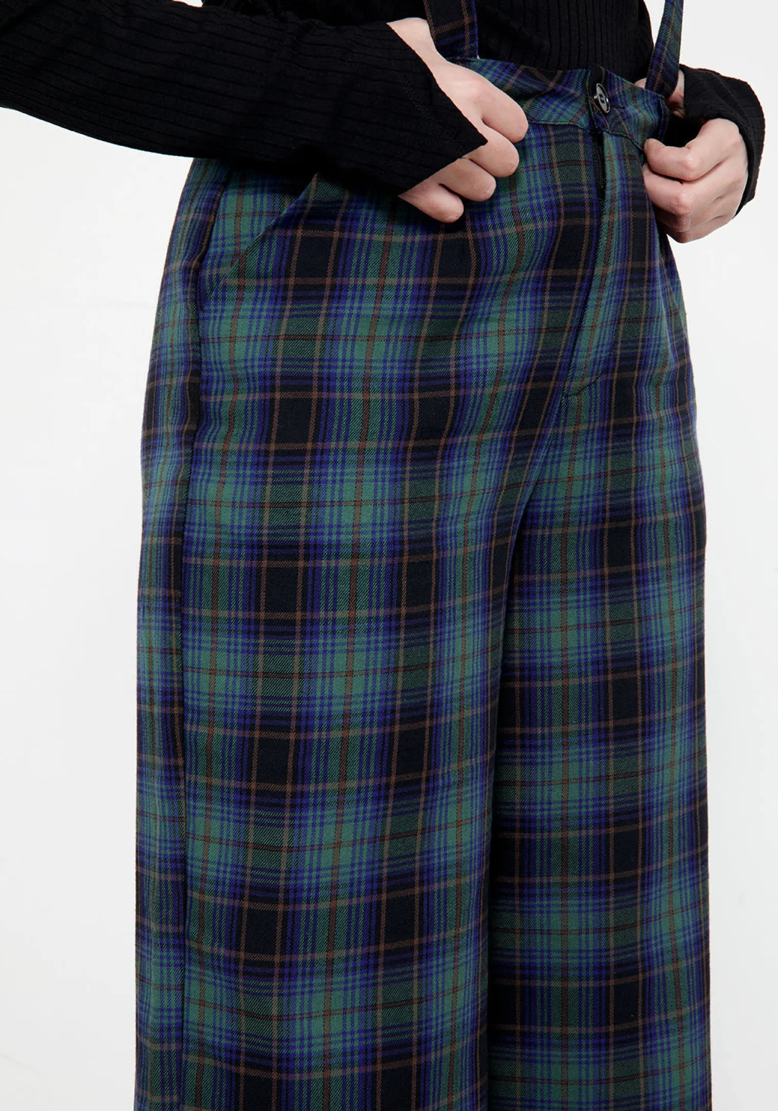 Rebel Wide Leg Plaid Trousers