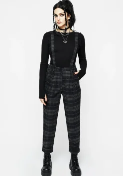 Reckless Distressed Check Trousers