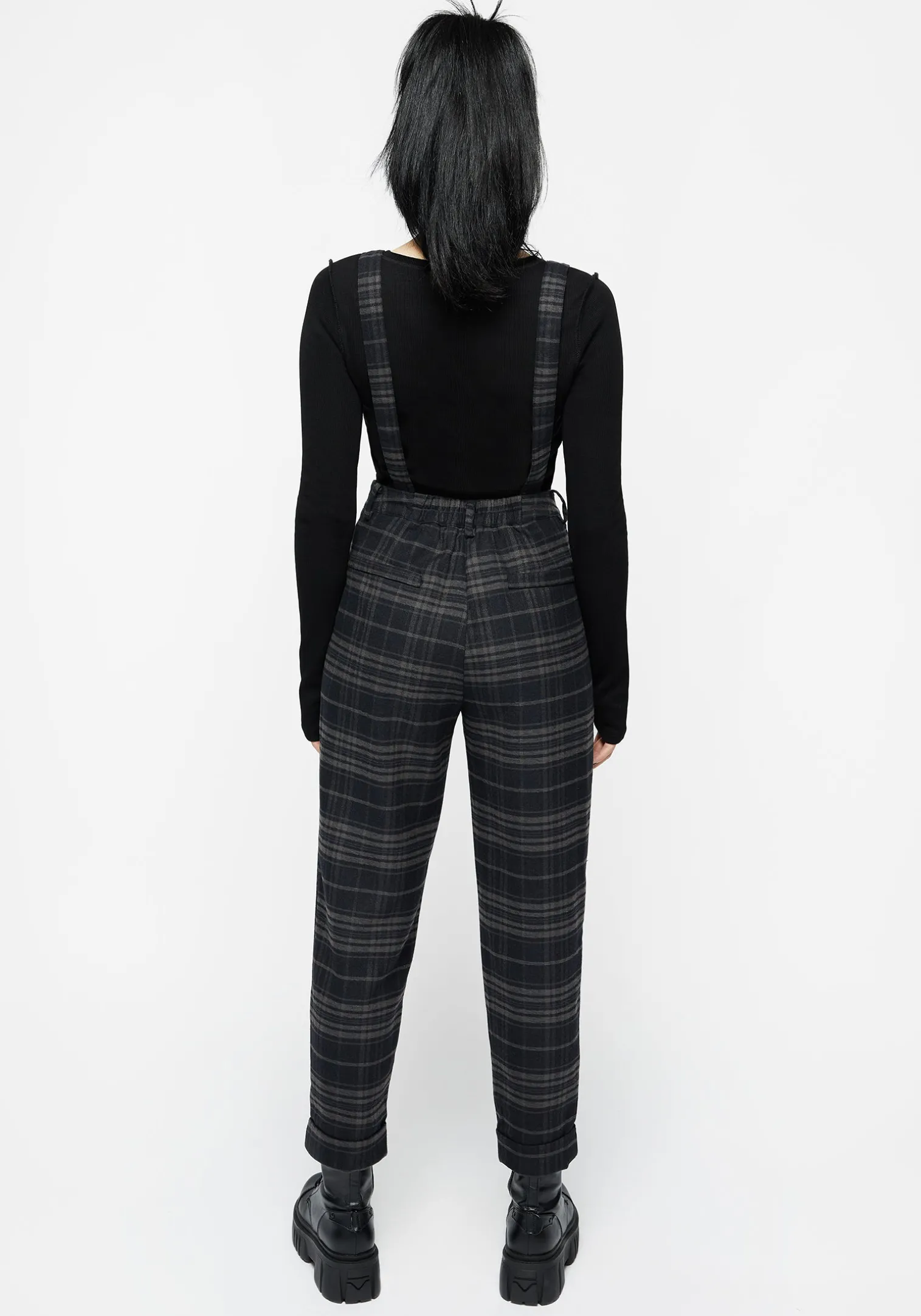 Reckless Distressed Check Trousers