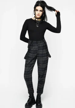 Reckless Distressed Check Trousers