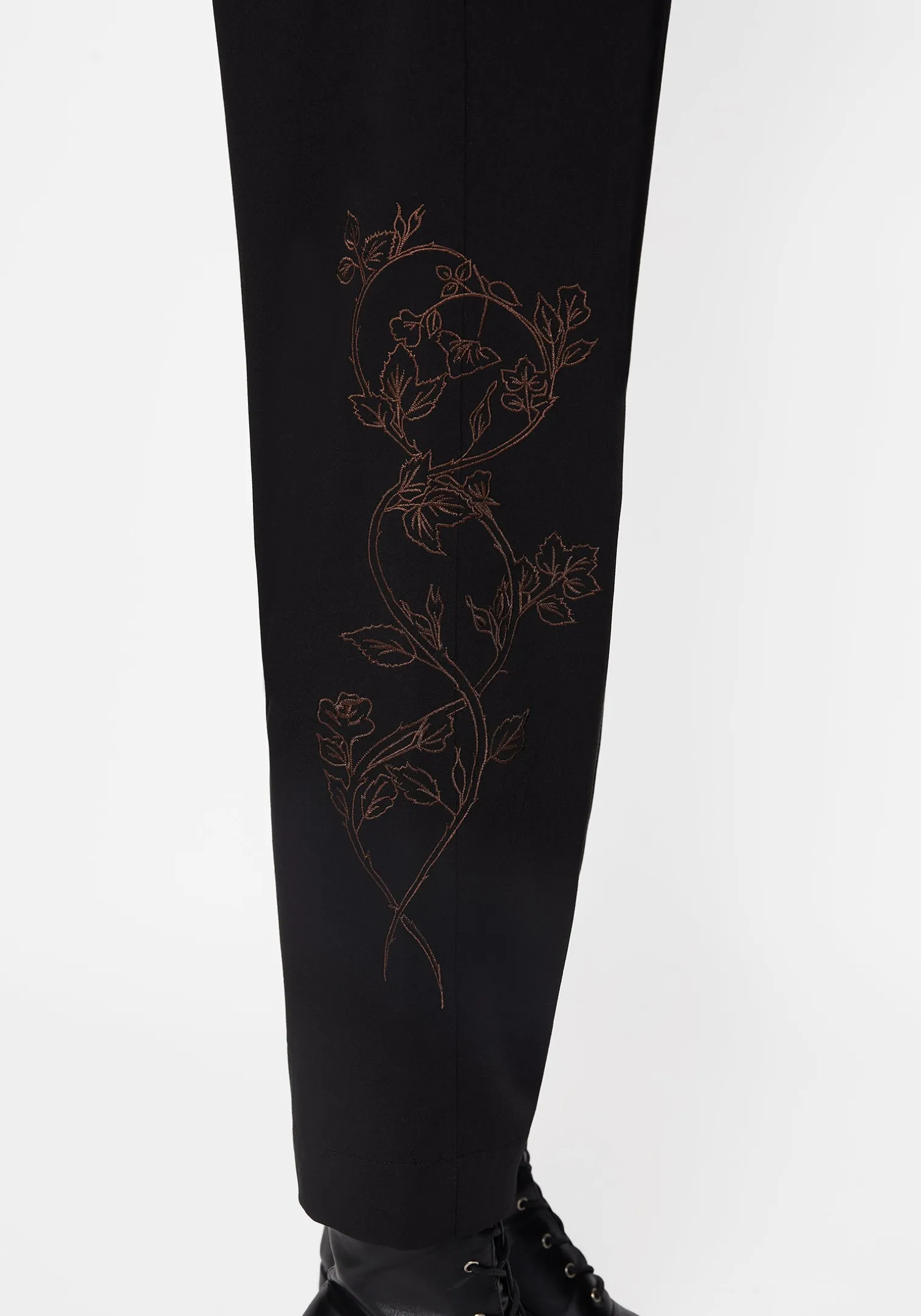 Renita Embroidered Tapered Tailored Trouser