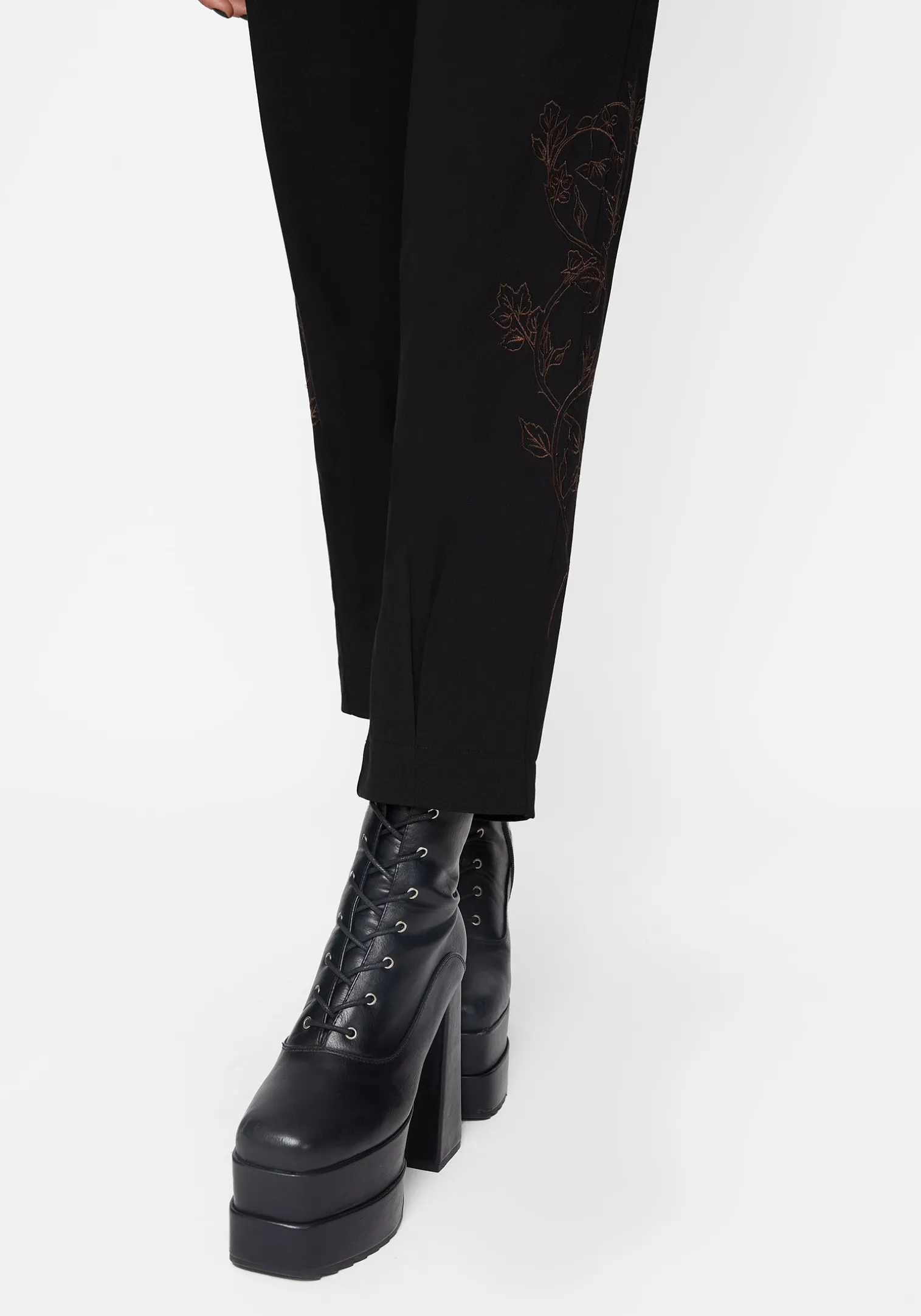 Renita Embroidered Tapered Tailored Trouser