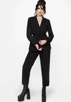 Renita Embroidered Tapered Tailored Trouser