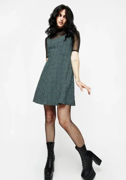 Restless Check Mini Apron Dress