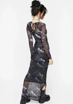 Revelation Bodycon Ruched Midaxi Dress