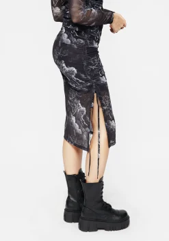 Revelation Bodycon Ruched Midaxi Dress