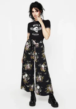 Revival Floral Wide Leg Culotte Trousers