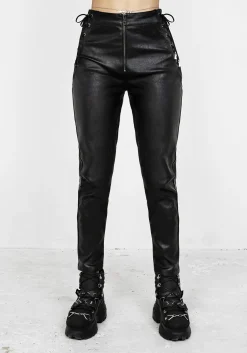 Rival Faux Leather Lace Up Pants