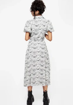 Rosamoth Chiffon Midi Shirt Dress - White