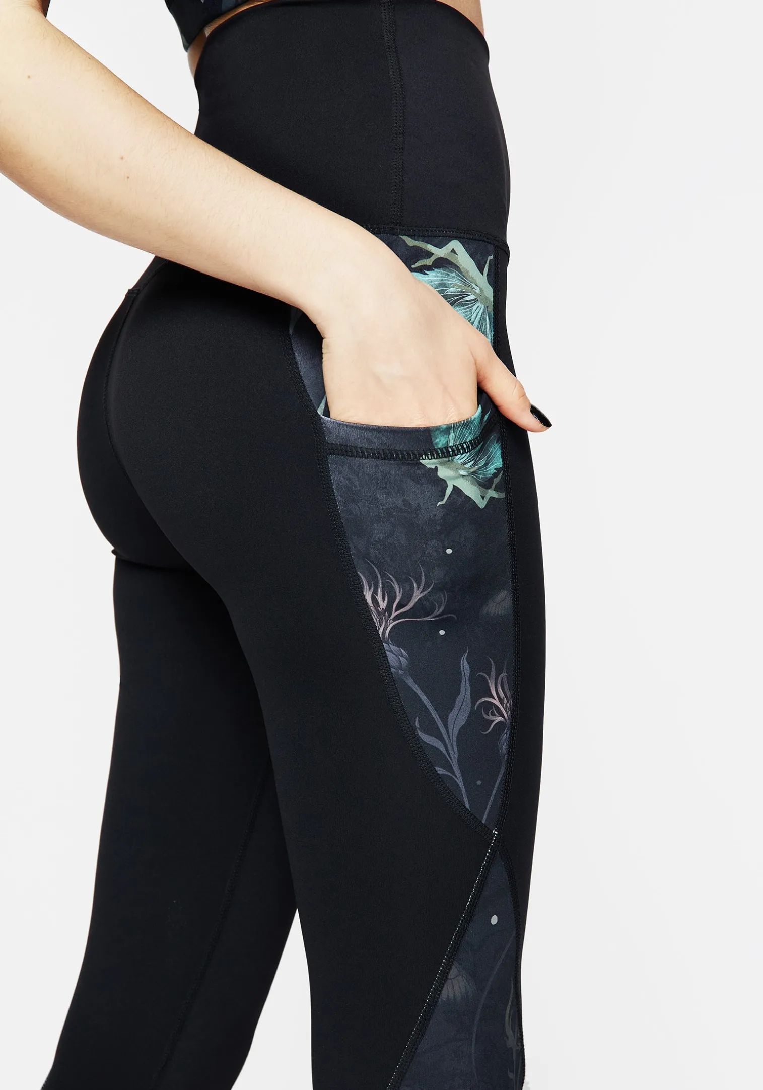 Rosanella Floral Fairy Print Athleisure Sports Leggings