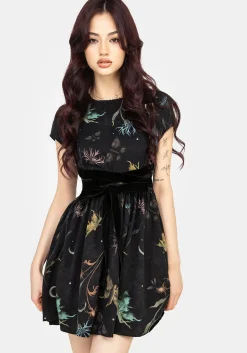 Rosanella Floral Print Mini Smock Dress