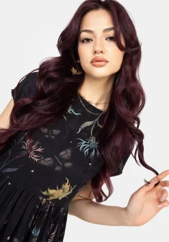 Rosanella Floral Print Mini Smock Dress