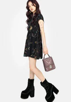 Rosanella Floral Print Mini Smock Dress