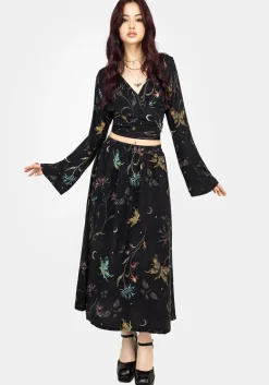 Rosanella Floral Print Midi Skirt
