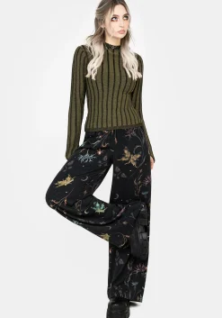 Rosanella Floral Print Straight Leg Trousers