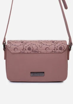 Rosethorn Floral Debossed Crossbody Bag