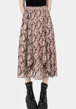 Rosethorn Ruffle Midi Skirt