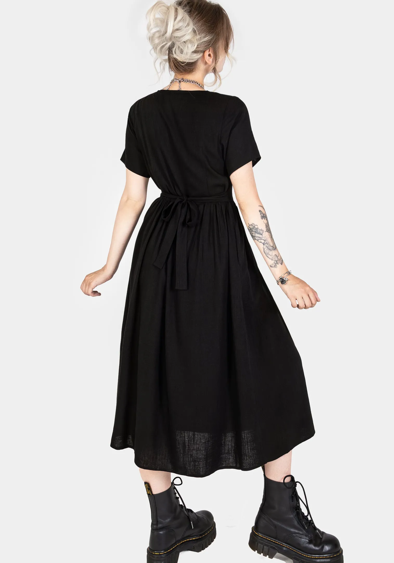 Rowan Linen Button Up Midi Dress