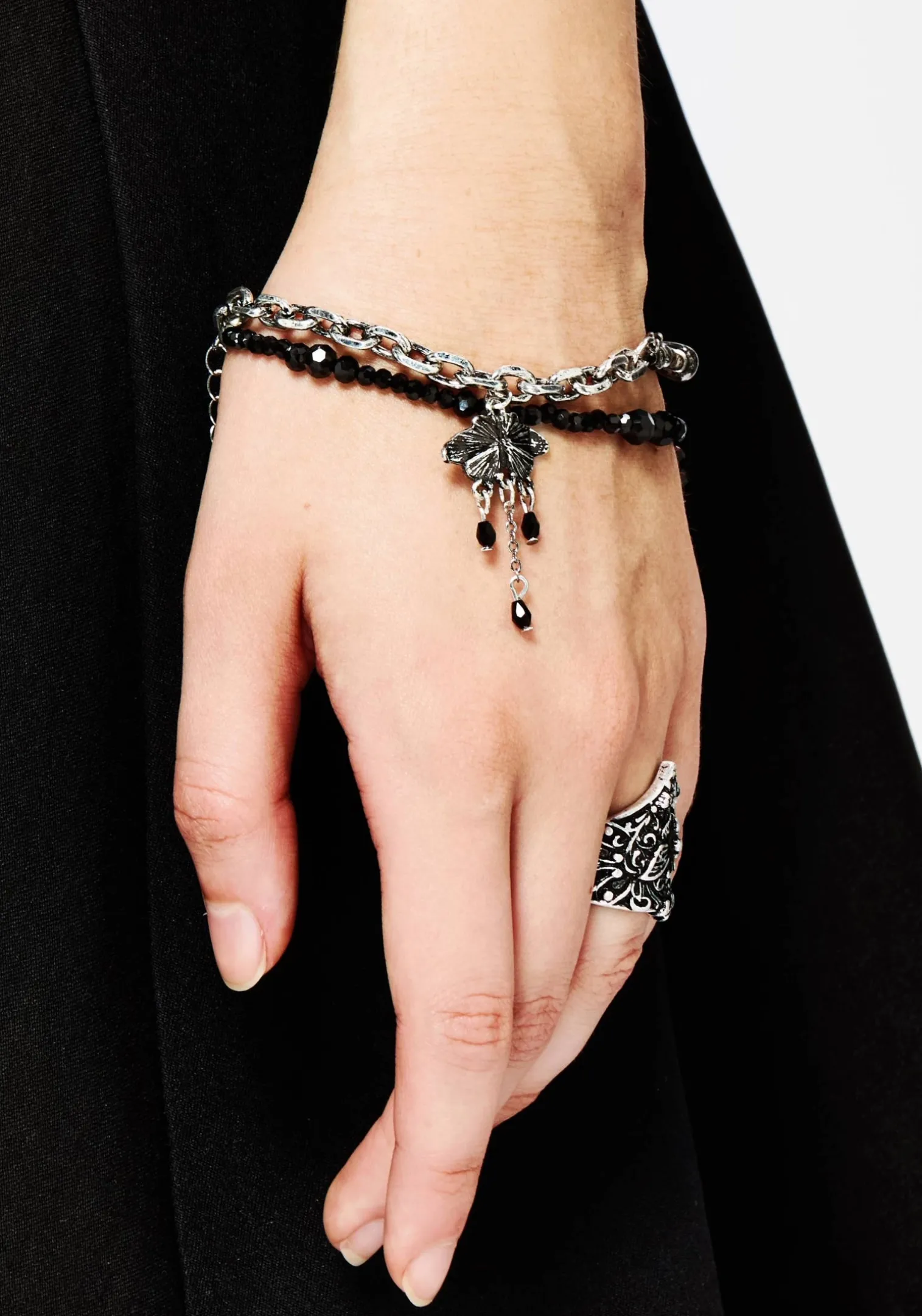 Rowan Moth Mixed Chain Bracelet