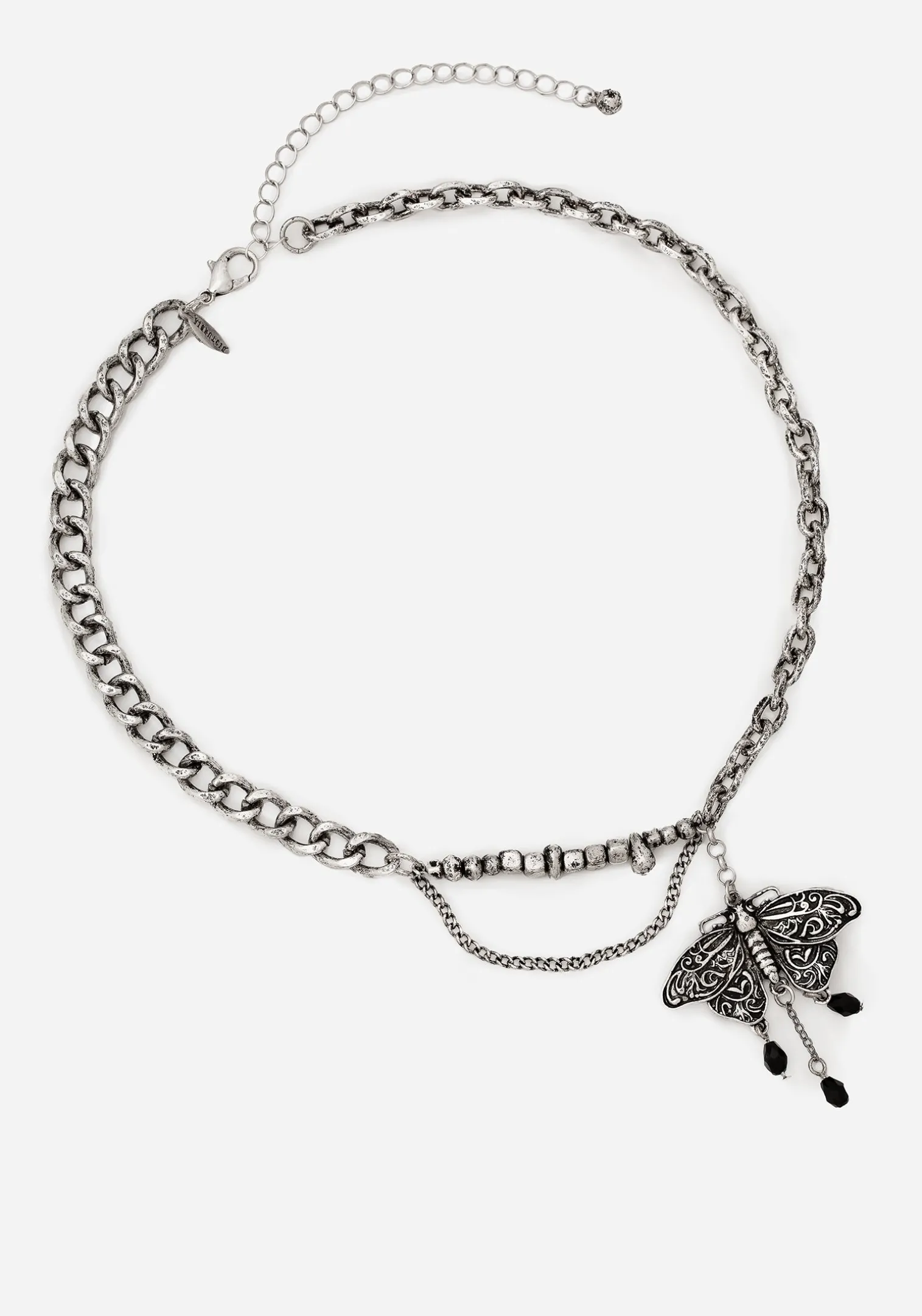 Rowan Moth Mixed Chain Necklace