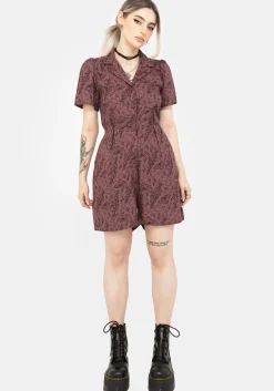Roxana Moth Foxglove Button Down Playsuit