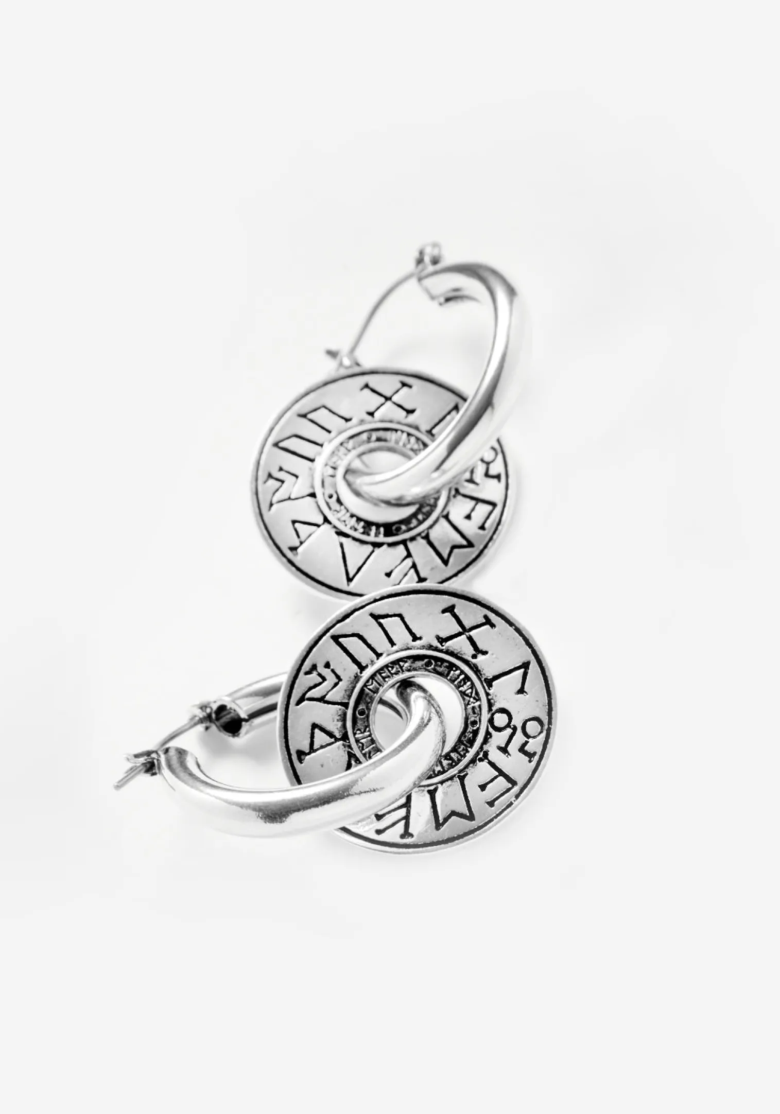 Runes Disk Earrings