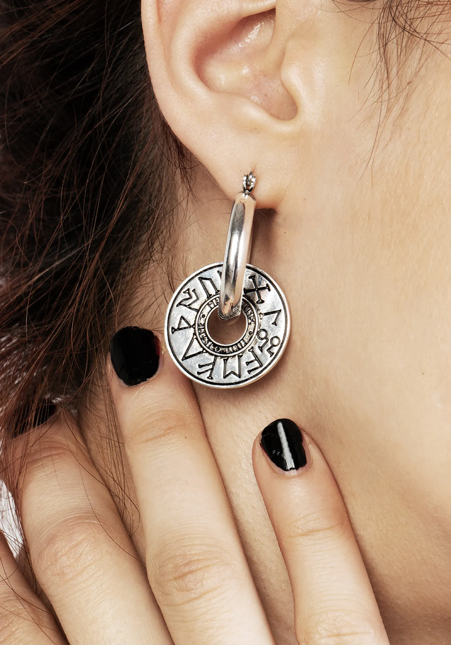 Runes Disk Earrings
