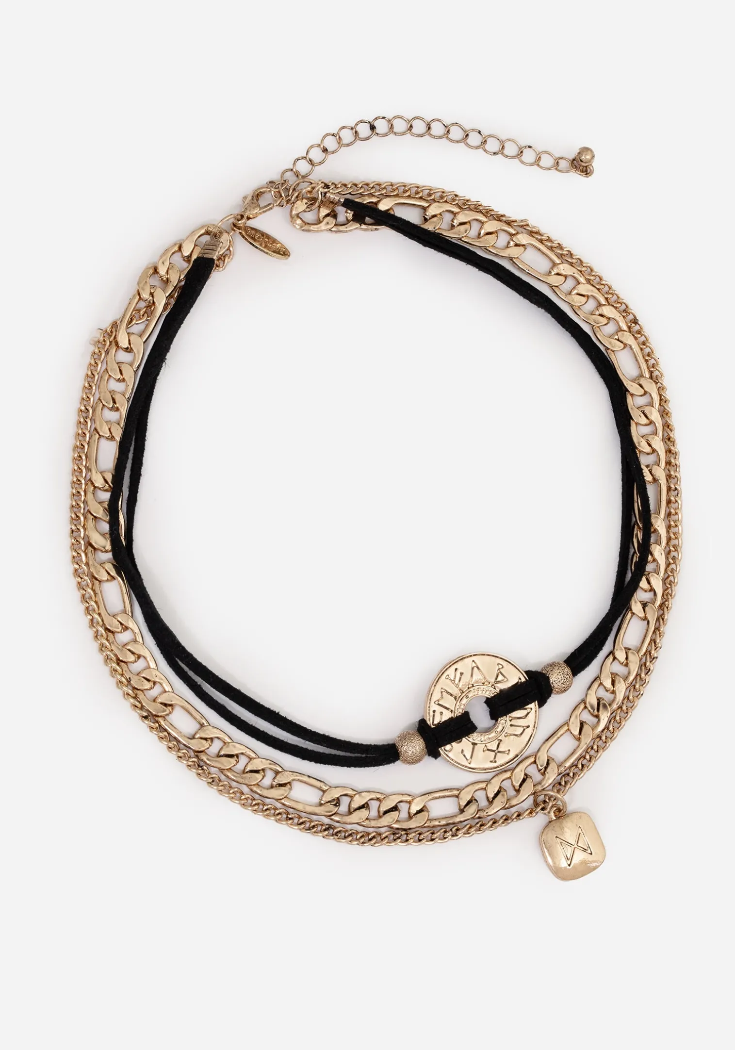 Runes Layered Necklace - Gold