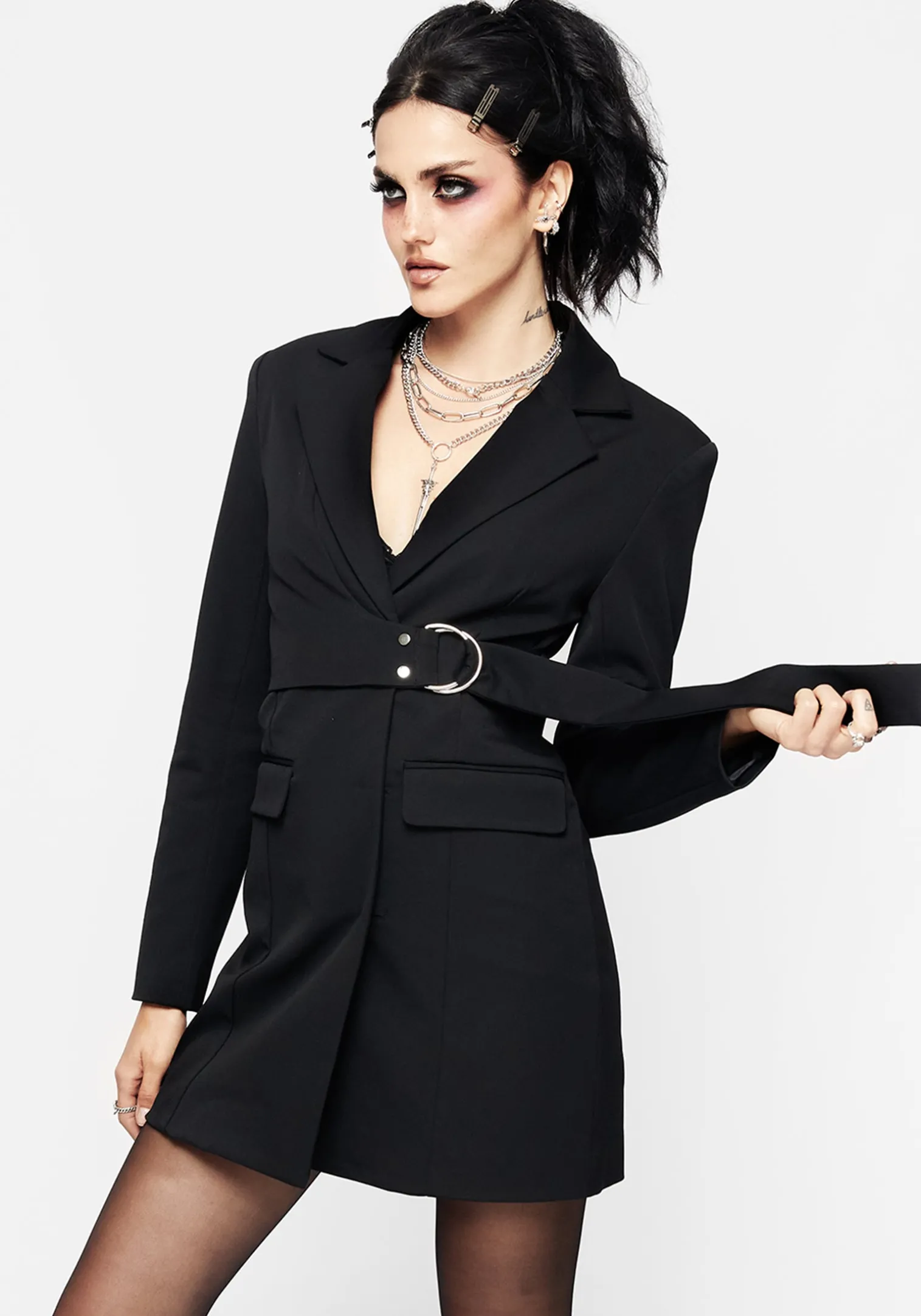 Ruthless Wrap Tailored Blazer Dress