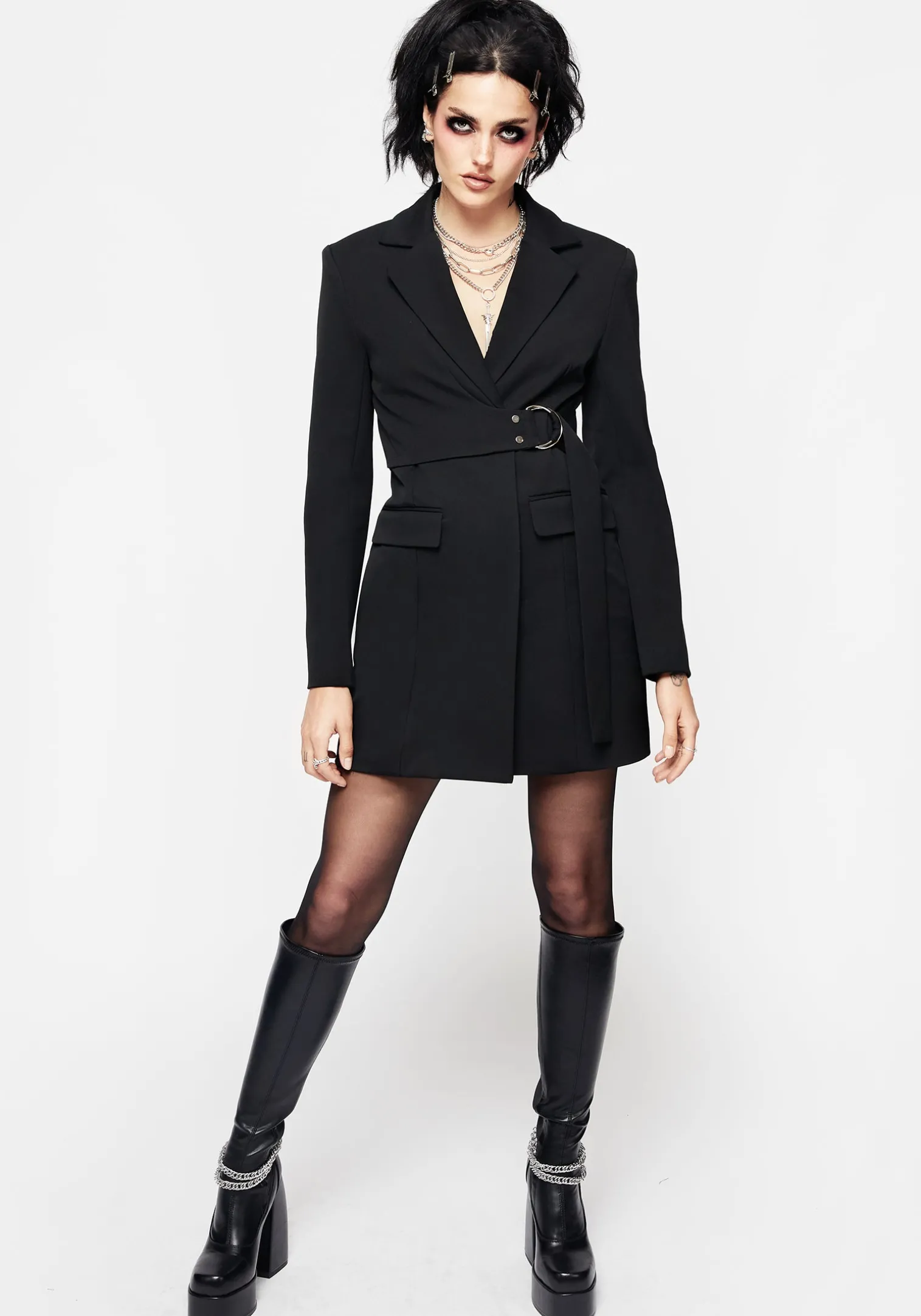 Ruthless Wrap Tailored Blazer Dress
