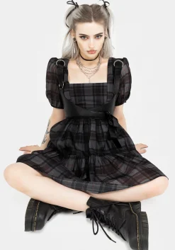 Salome Organza Check Mini Dress