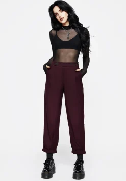 Salvia Floral Embroidered Balloon Trousers