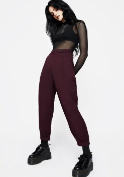 Salvia Floral Embroidered Balloon Trousers