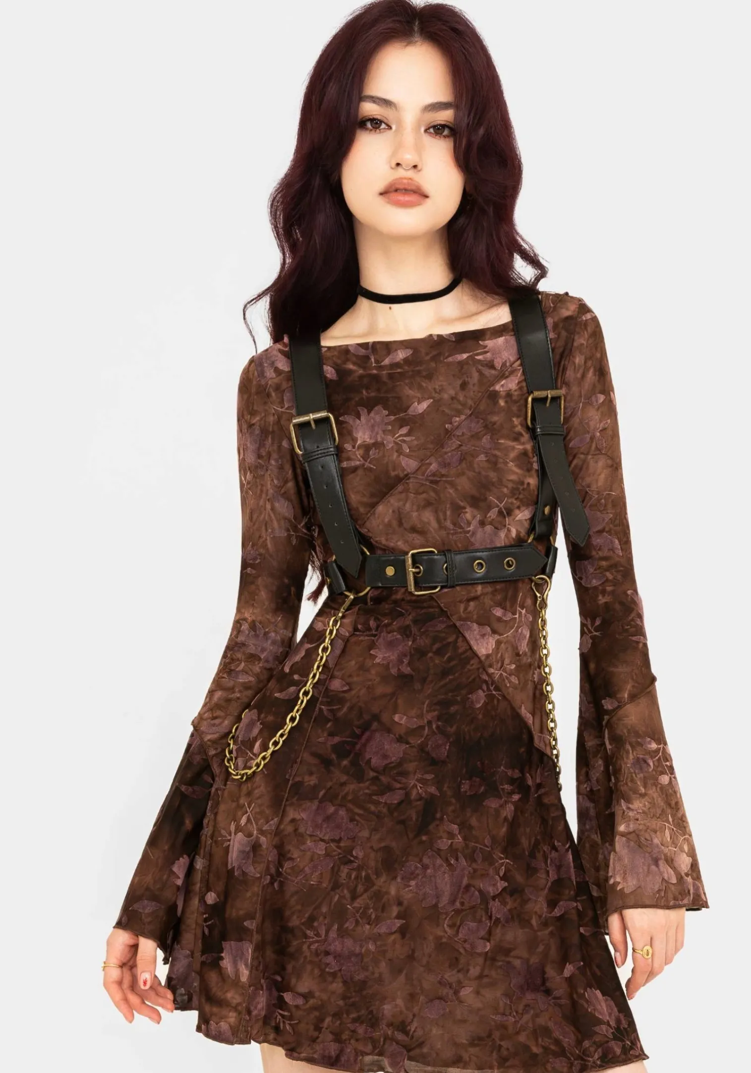 Serenade Long Sleeve Floral Mini Dress
