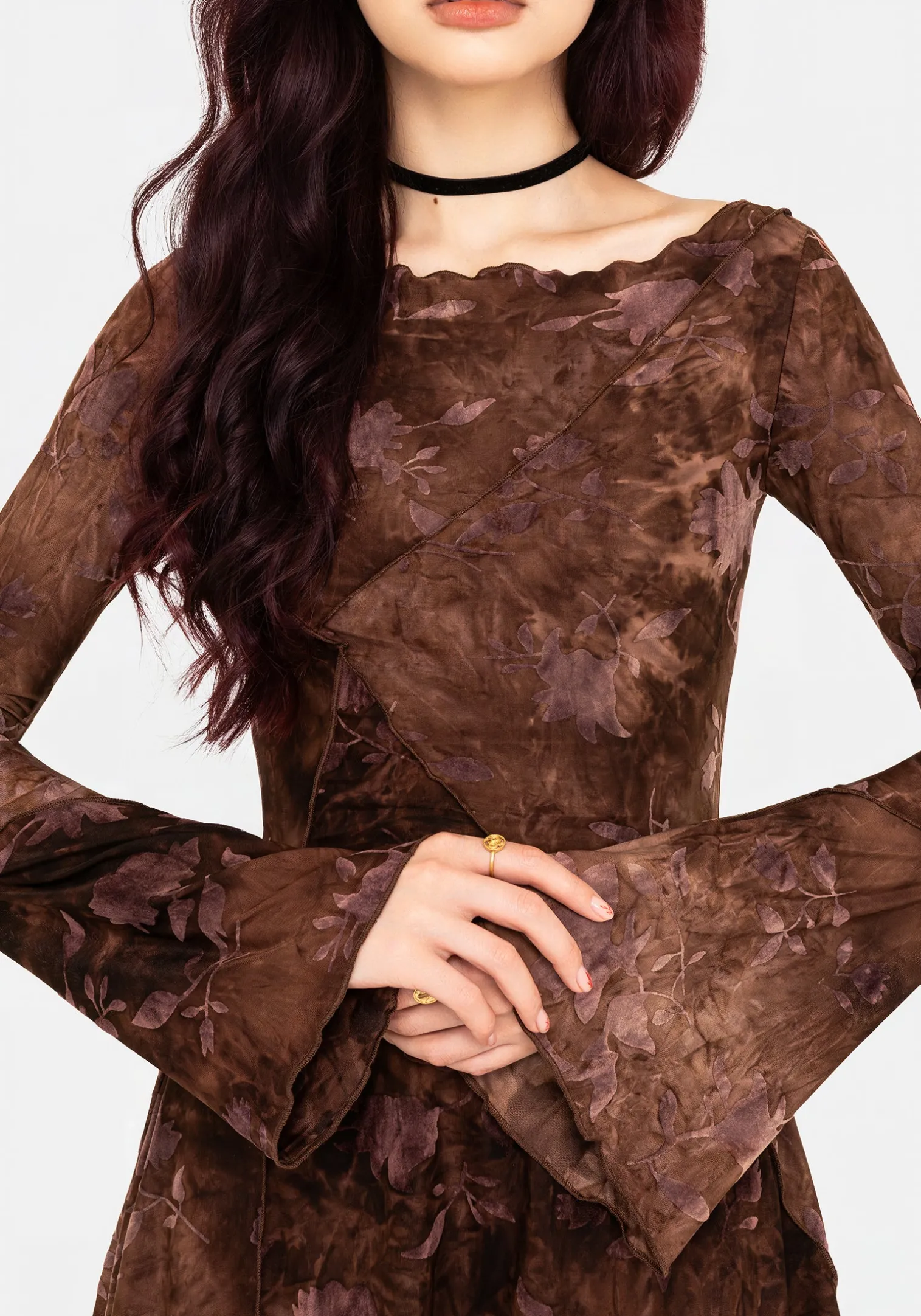 Serenade Long Sleeve Floral Mini Dress