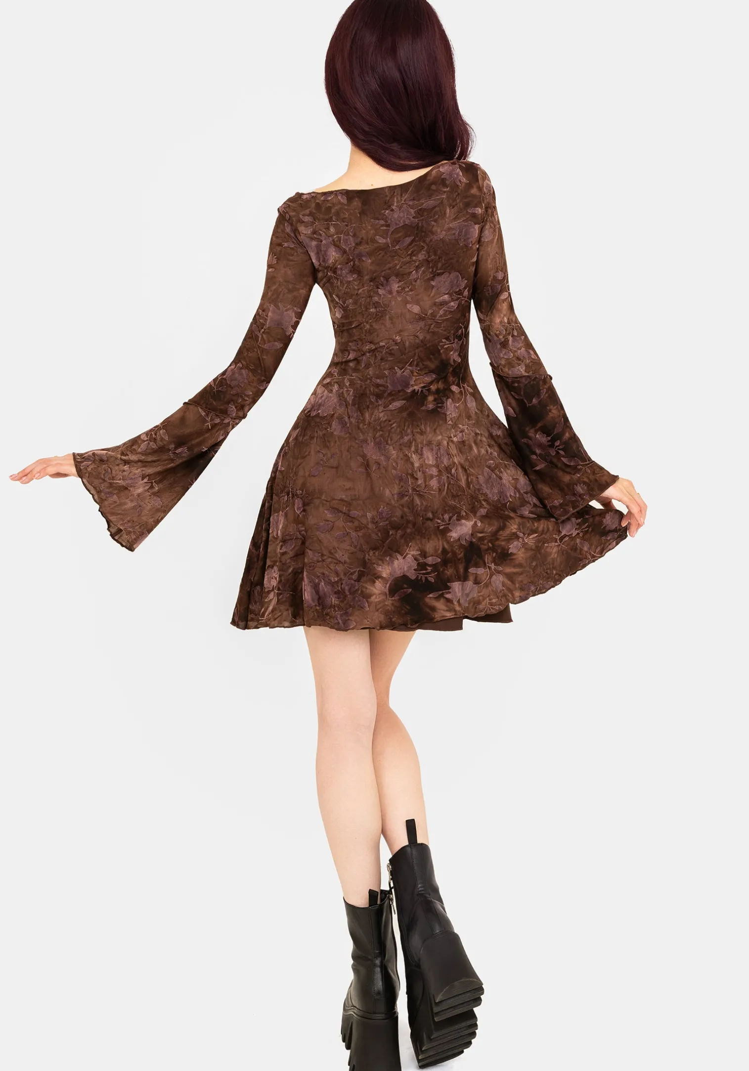 Serenade Long Sleeve Floral Mini Dress