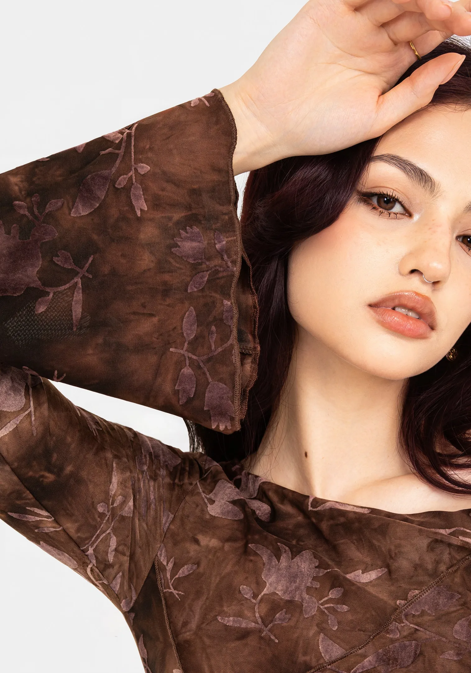Serenade Long Sleeve Floral Mini Dress