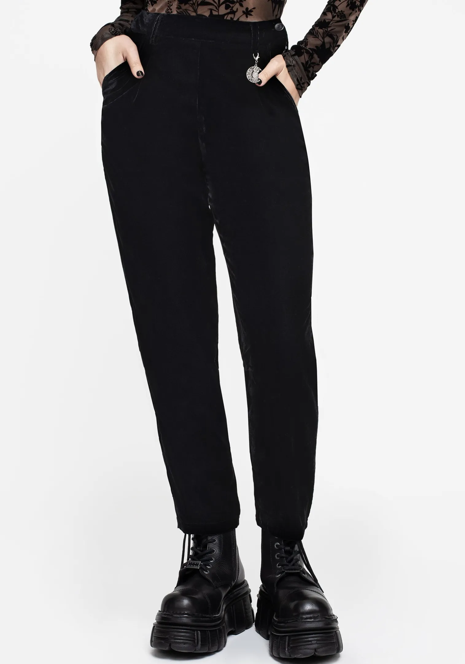 Shadow Velour Tapered Trousers