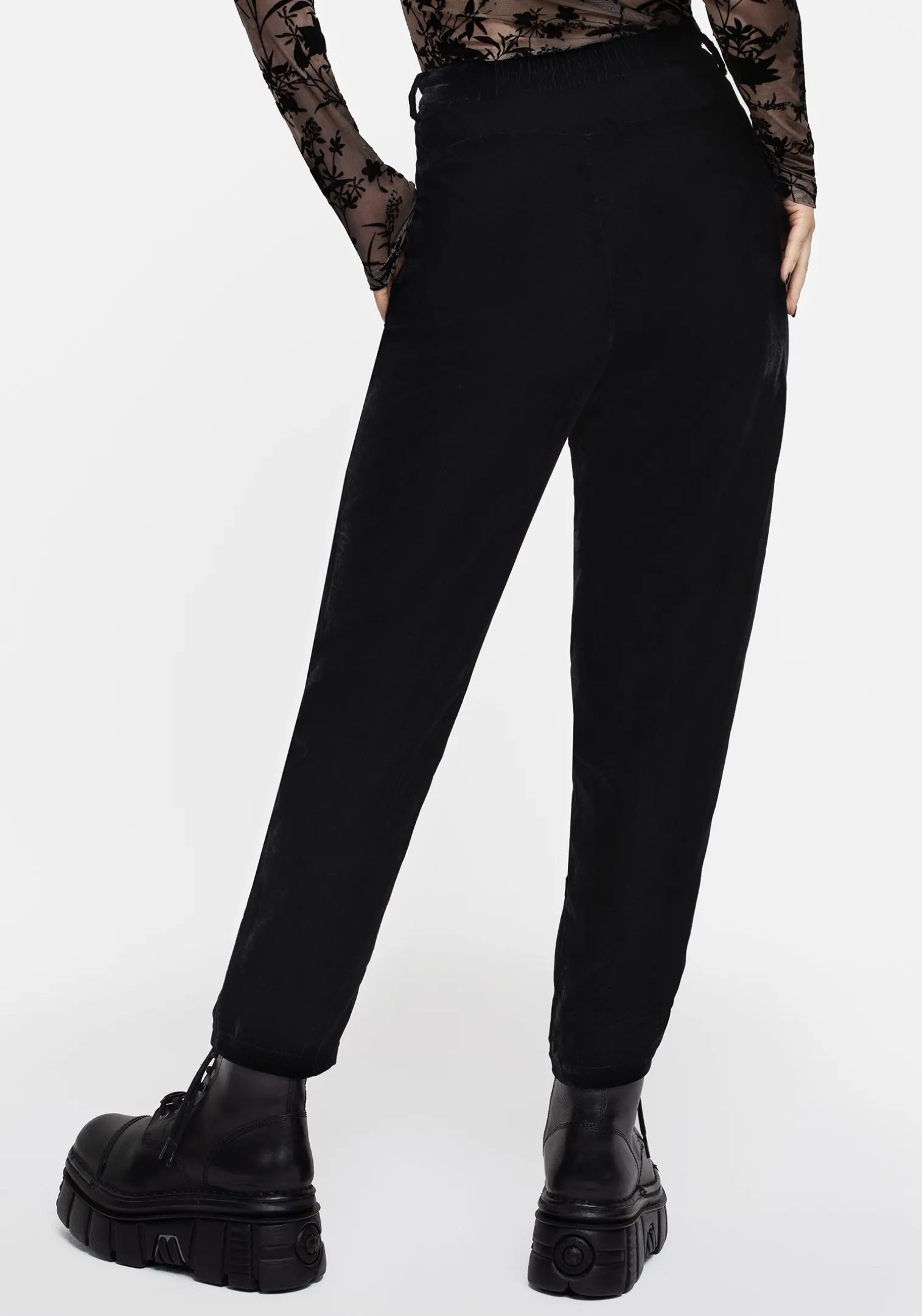 Shadow Velour Tapered Trousers