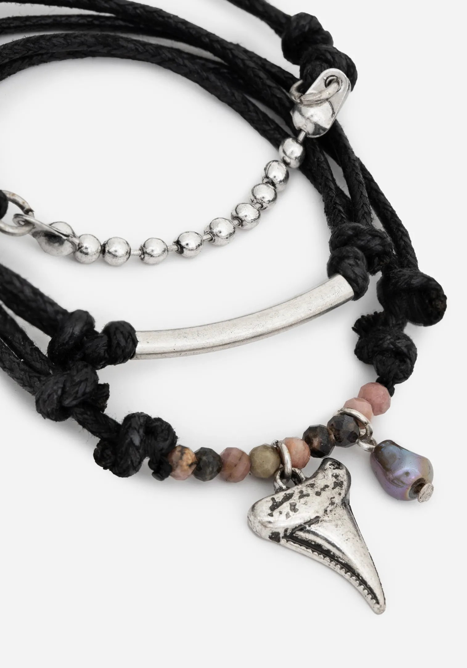 Shark Tooth Rope Bracelet Set