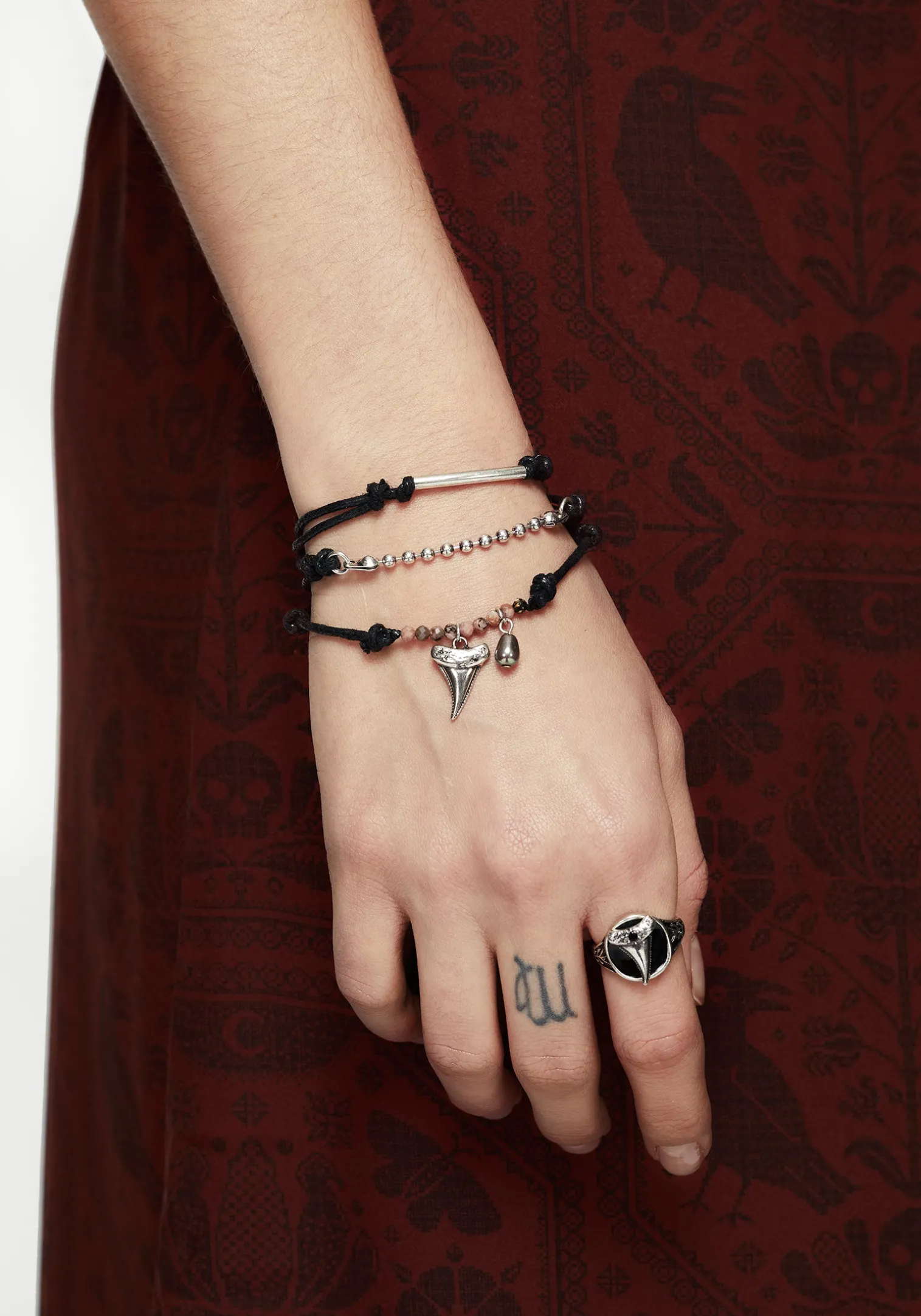 Shark Tooth Rope Bracelet Set